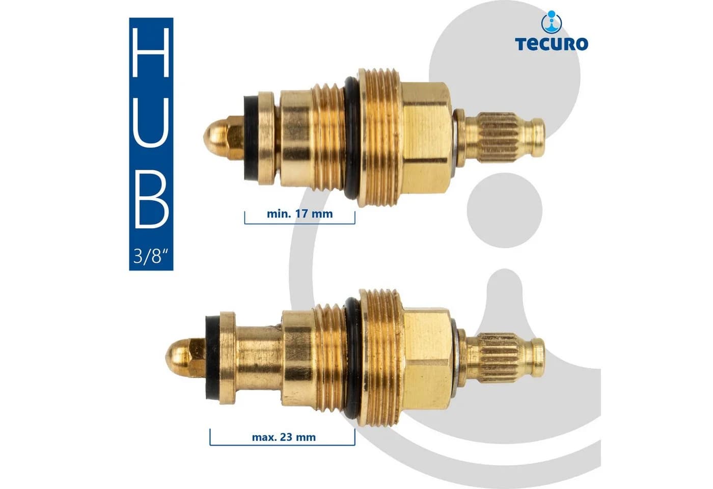 tecuro Badarmatur Universal Ventil Oberteil für Zweigriff-Armaturen - Bild 4