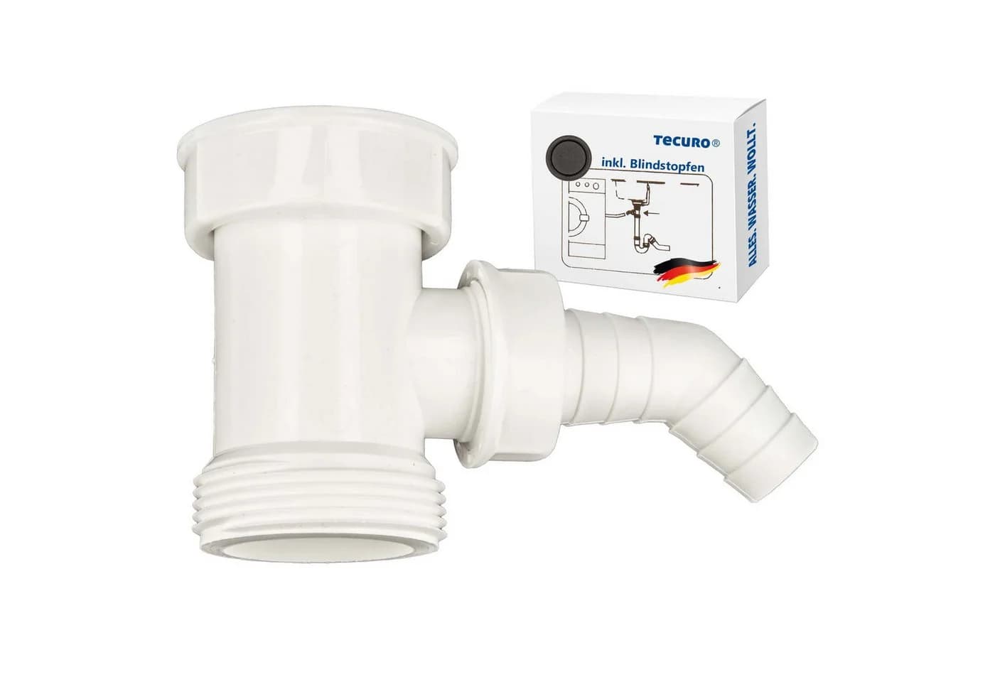 tecuro Siphon Anschlusszwischenstück Weiß - Bild 2