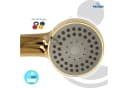tecuro Duschbrause Handbrause ew-080 Gold 3-Funktionen Anti-Kalk Bild 4