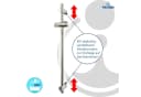 tecuro Duschstange 70 cm verchromt mit variabler Wandbefestigung Bild 3