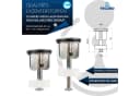 tecuro Excenterstopfen Chrom Ø 40 mm für 1 1/4" Ablauf Bild 4