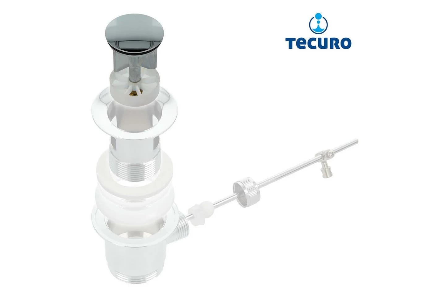 tecuro Excenterstopfen Chrom Ø 40 mm für 1 1/4" Ablauf - Bild 5