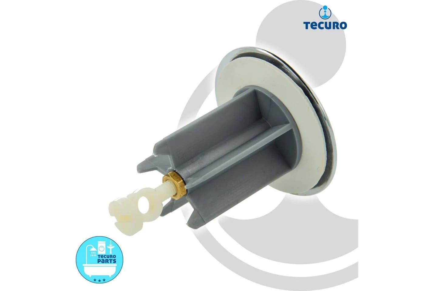 tecuro Universal Ablaufventil Exzenterstopfen Ø 64 mm Hochglanzverchromt - Bild 5