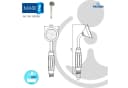 tecuro Duschbrause Nostalgie Handbrause 65 mm Silber Chrom Bild 5