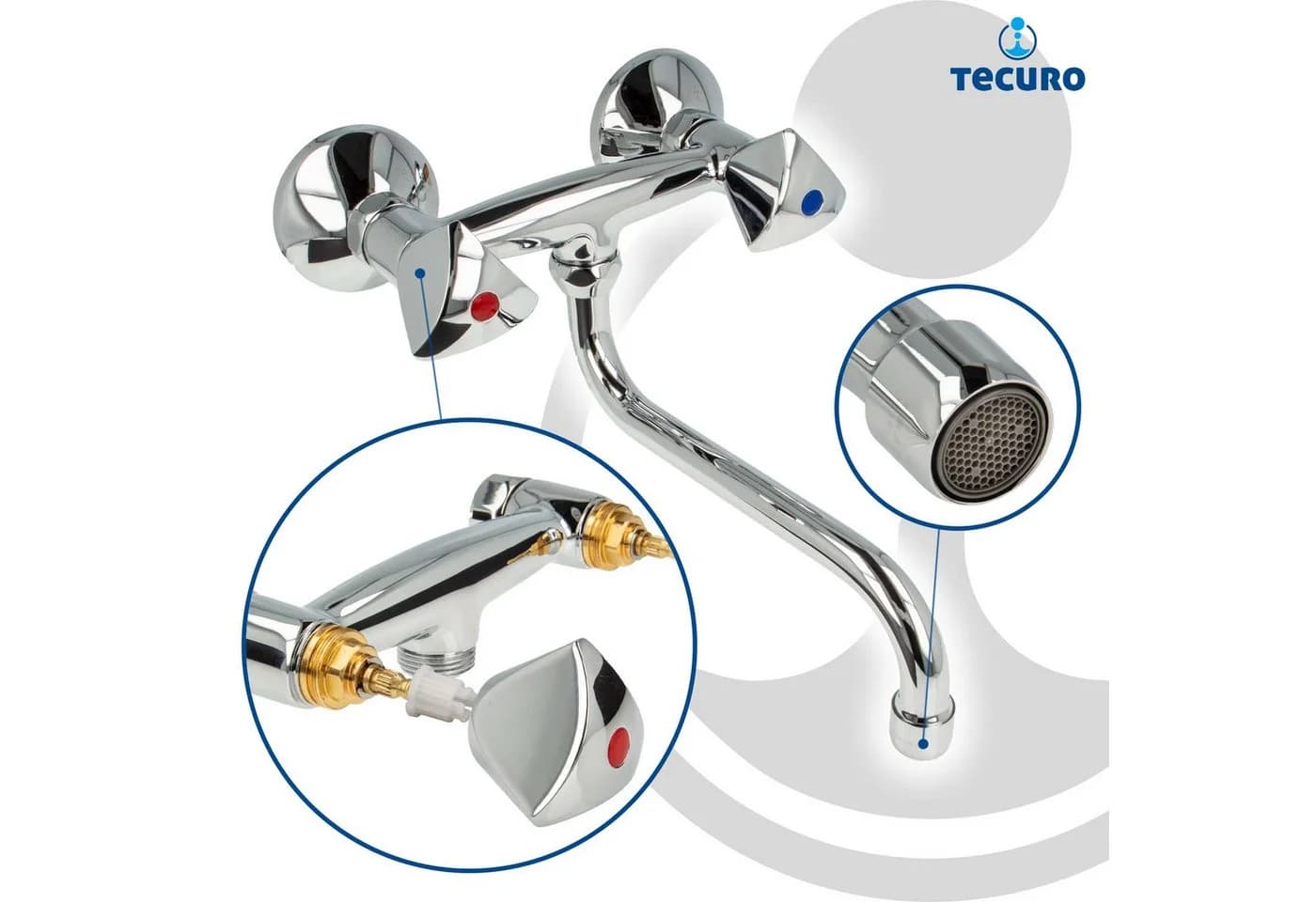 tecuro Küchenarmatur classic line - schwenkbarer S-Auslauf 200 mm - Bild 3