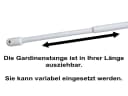 dekondo Gardinenstange Florida Weiß Klemmfix Ausziehbar Bild 4