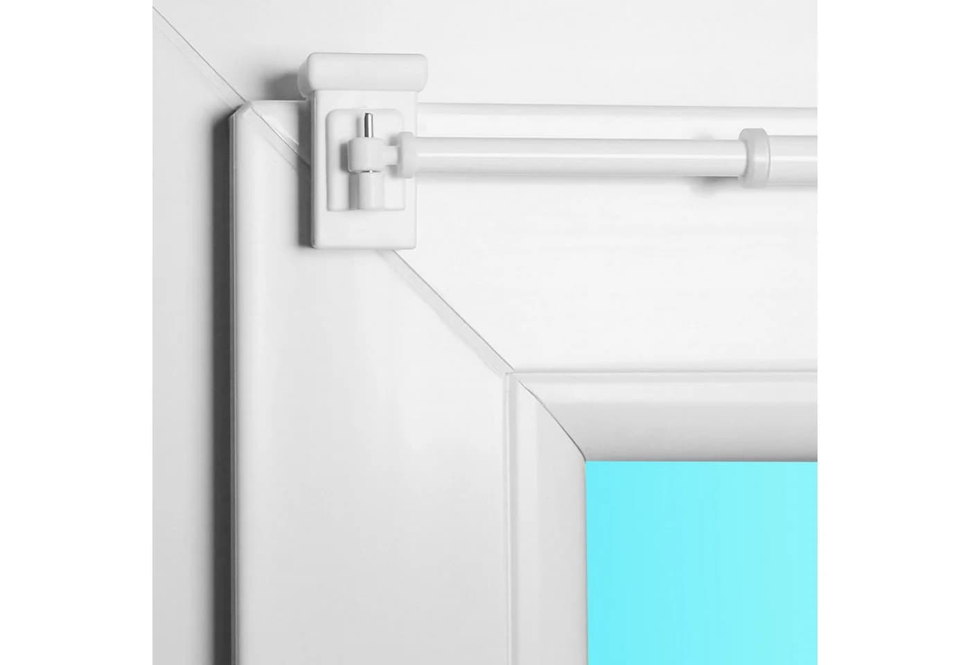 dekondo Gardinenstange Style Weiß Klemmfix Ausziehbar
