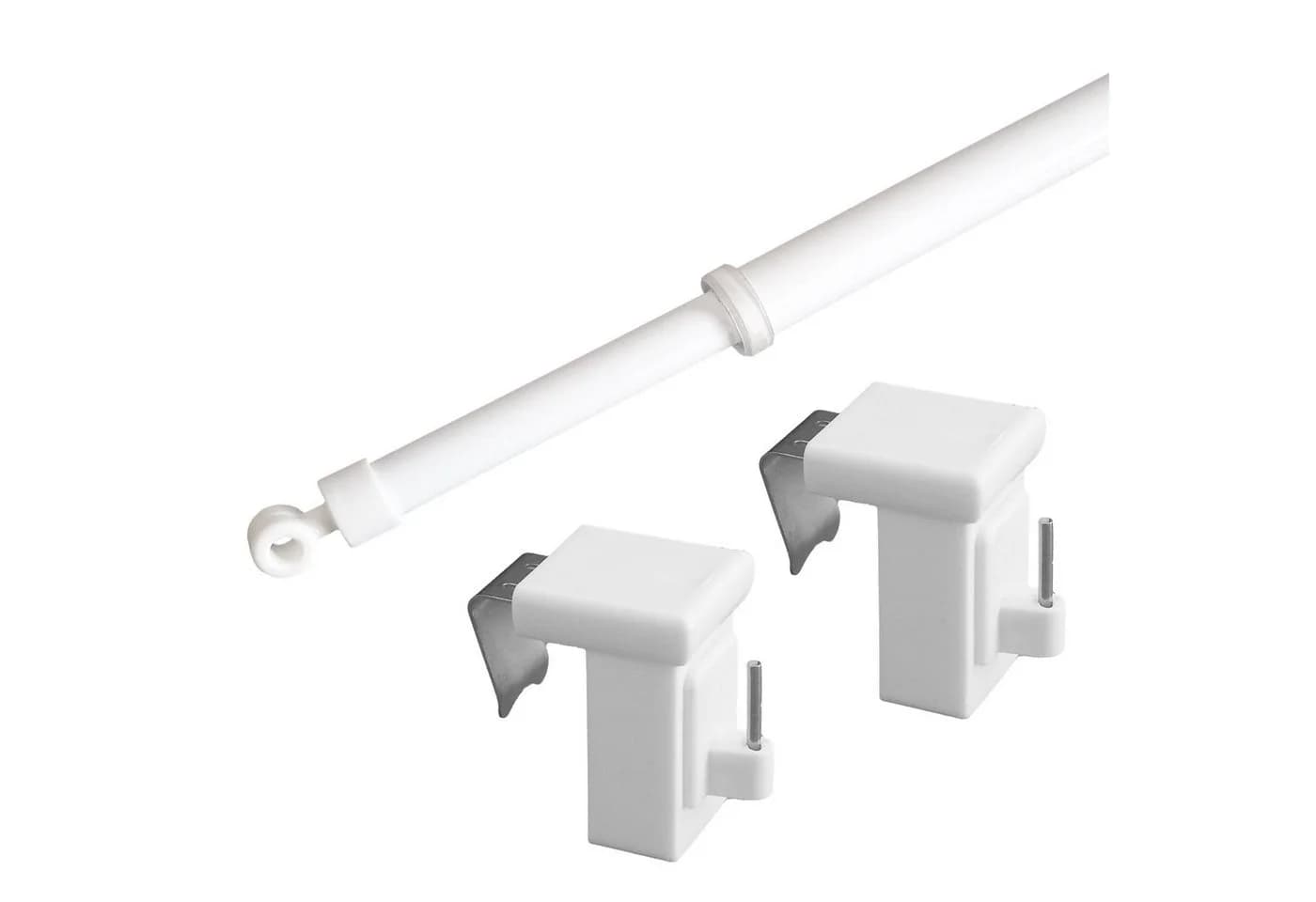 dekondo Gardinenstange Style Weiß Klemmfix Ausziehbar - Bild 2