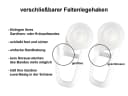 dekondo Gardinengleiter U-Rollen 200-St. mit Faltenlegehaken Bild 5