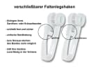 dekondo Gardinenröllchen 8mm - 100er Set mit Faltenlegehaken Bild 4