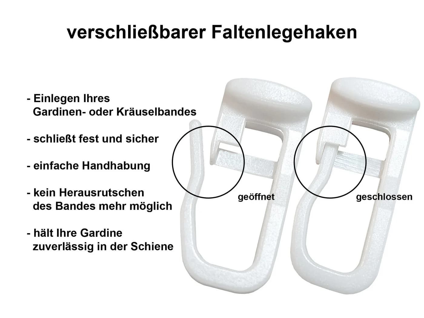 dekondo Gardinengleiter 100-St. Universalgleiter mit Flachkopf - Bild 4