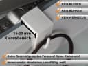 dekondo Fensterhaken 10er Set Weiß Klemmfix für Gardinenstangen 15-25mm Bild 3