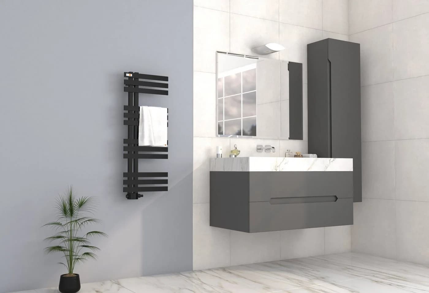 MERT Designheizkörper ELEN Badheizkörper Weiß