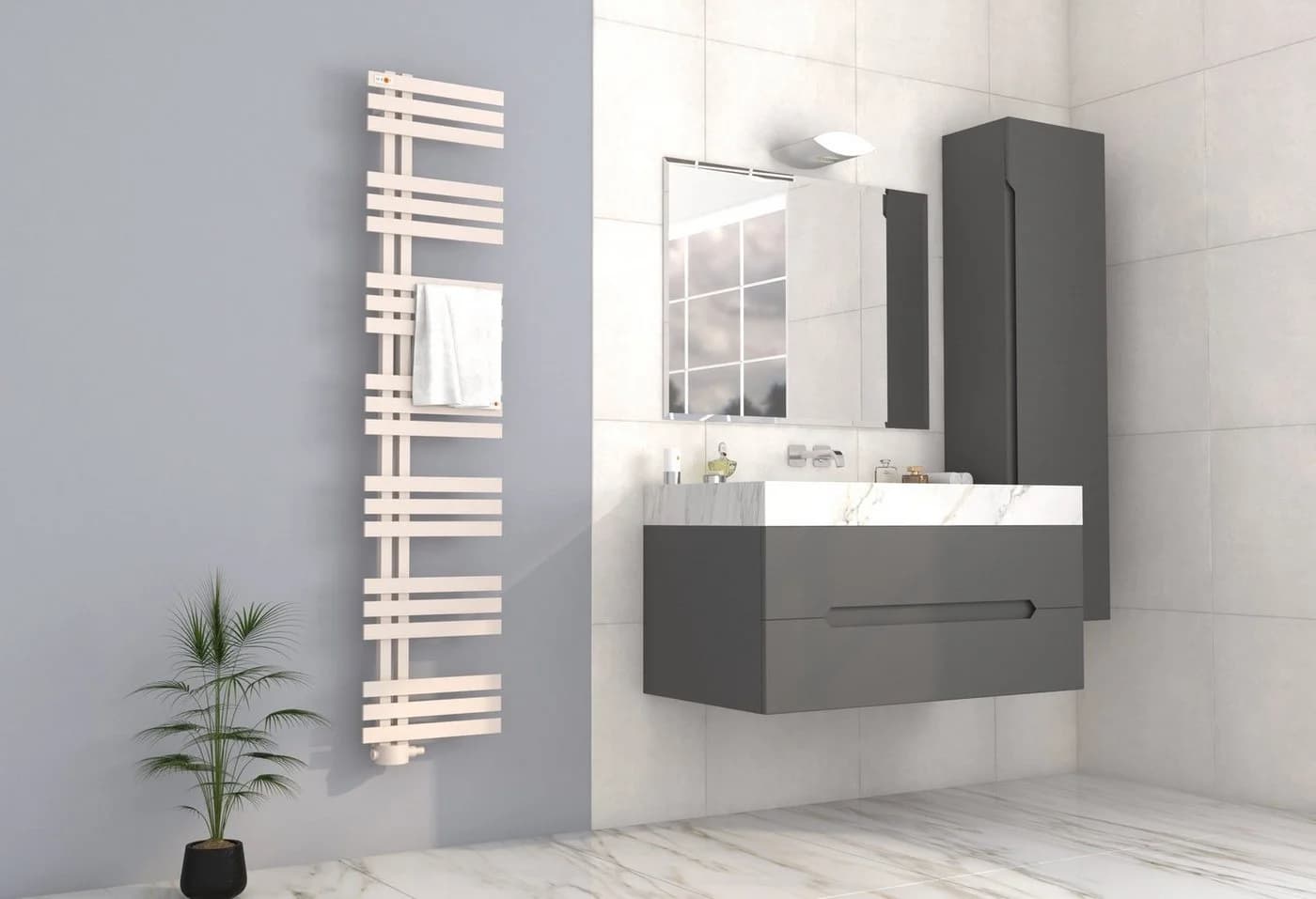 MERT Designheizkörper ELEN Badheizkörper Weiß - Bild 2