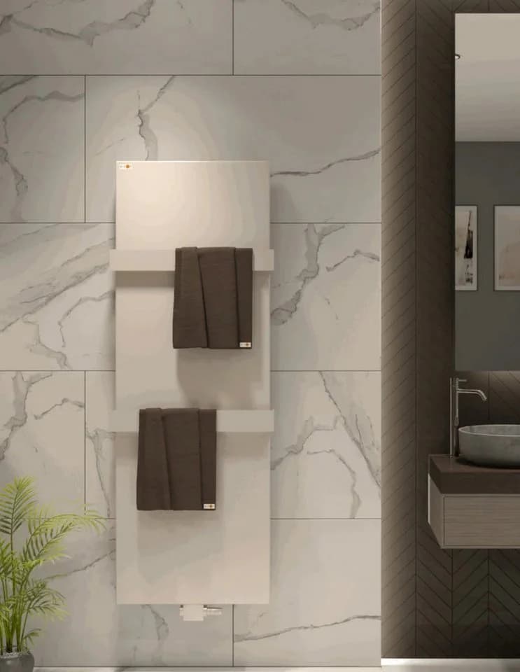 MERT Badheizkörper Design Abdeckung Weiß für COMFORT WEISS GERADE