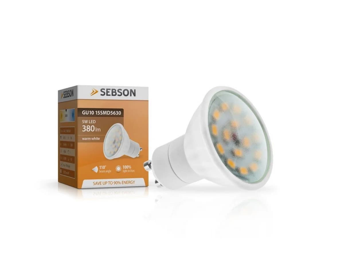 SEBSON LED Leuchtmittel GU10 5W Warmweiß 230V 10er Pack - Bild 3