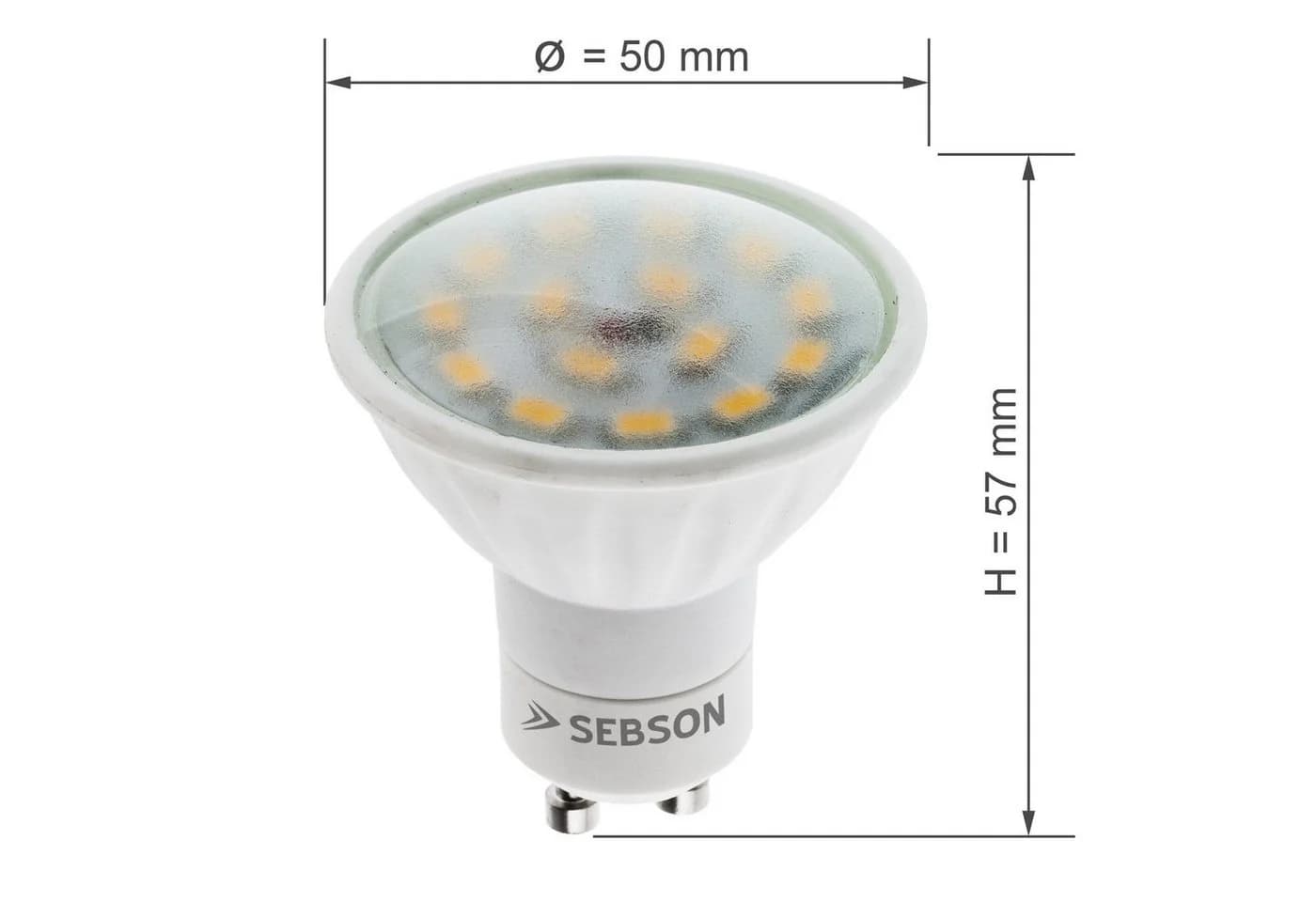 SEBSON LED Leuchtmittel GU10 5W Warmweiß 230V 10er Pack - Bild 4