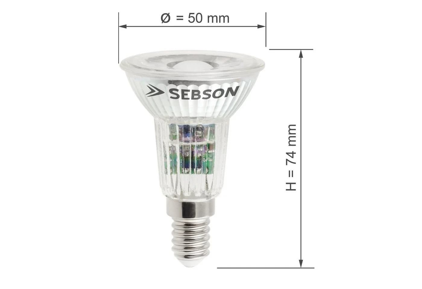 SEBSON LED-Leuchtmittel E14 5W Warmweiß 420lm Spot 46° 230V - 4er Pack - Bild 3