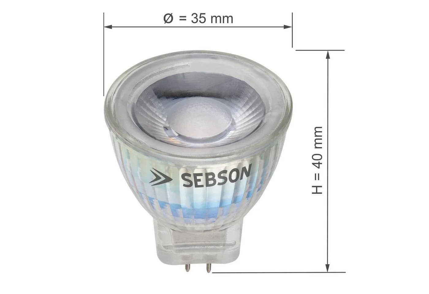 SEBSON LED Spot GU4/MR11 3W Warmweiß 12V 4er Pack - Bild 3