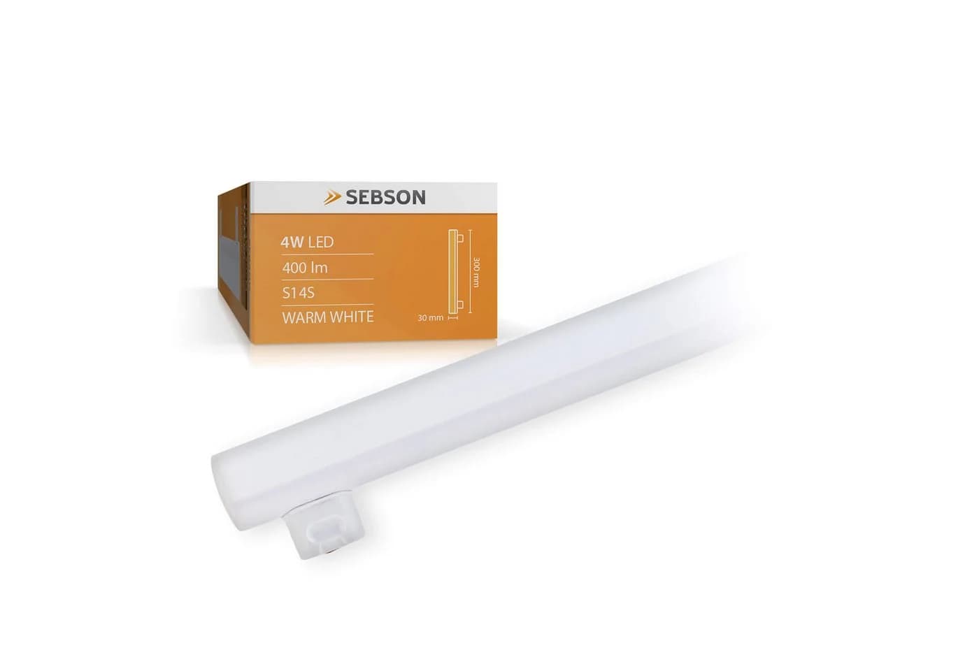 SEBSON LED Linienlampe S14S 30cm 4W 400lm Warmweiß