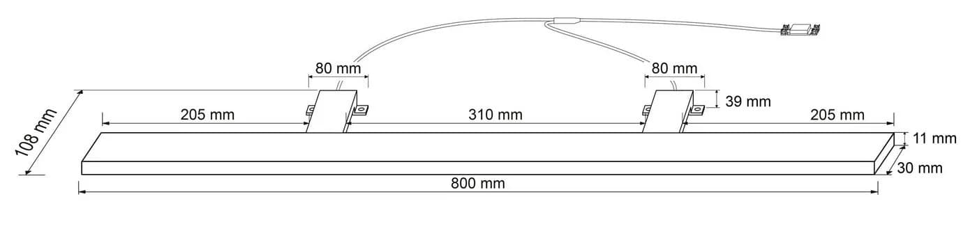 SEBSON LED Spiegelleuchte Bad 80cm IP44 Neutralweiß - Bild 4