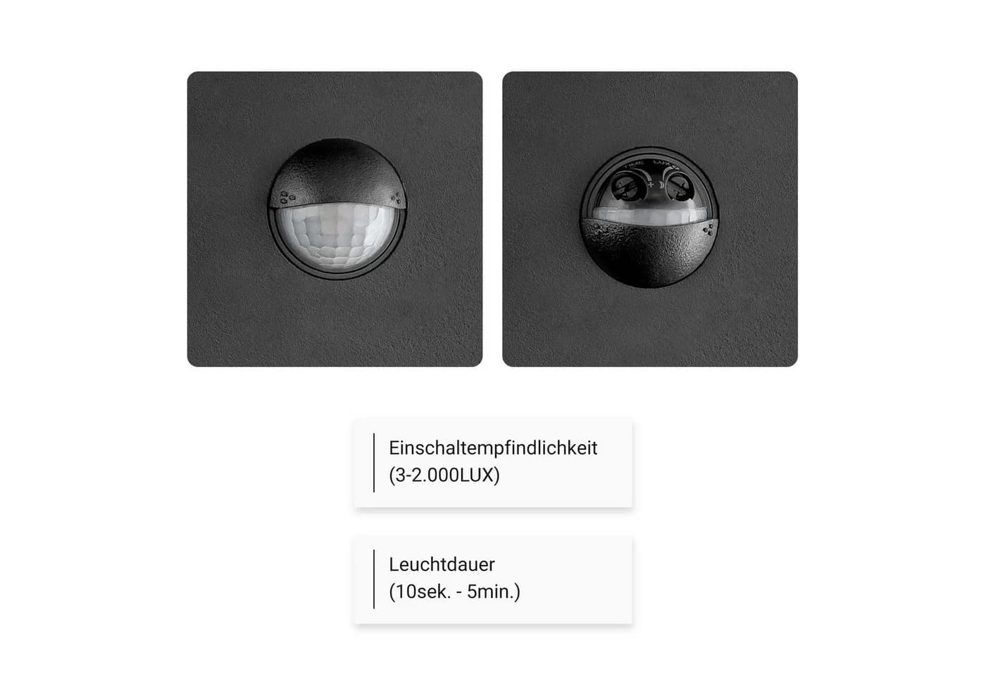 SEBSON Außen-Wandleuchte LED mit Bewegungsmelder 15W 1000lm IP65 - Bild 3