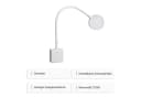 SEBSON LED Steckdosenleuchte Weiß Dimmbar Flexibel 4W 290lm Bild 3