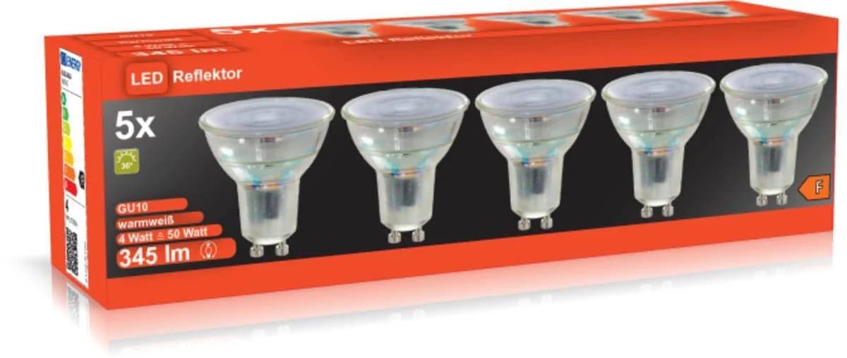 BLULAXA 5er Pack LED Reflektor GU10 4W 2700K Warmweiß - Bild 2
