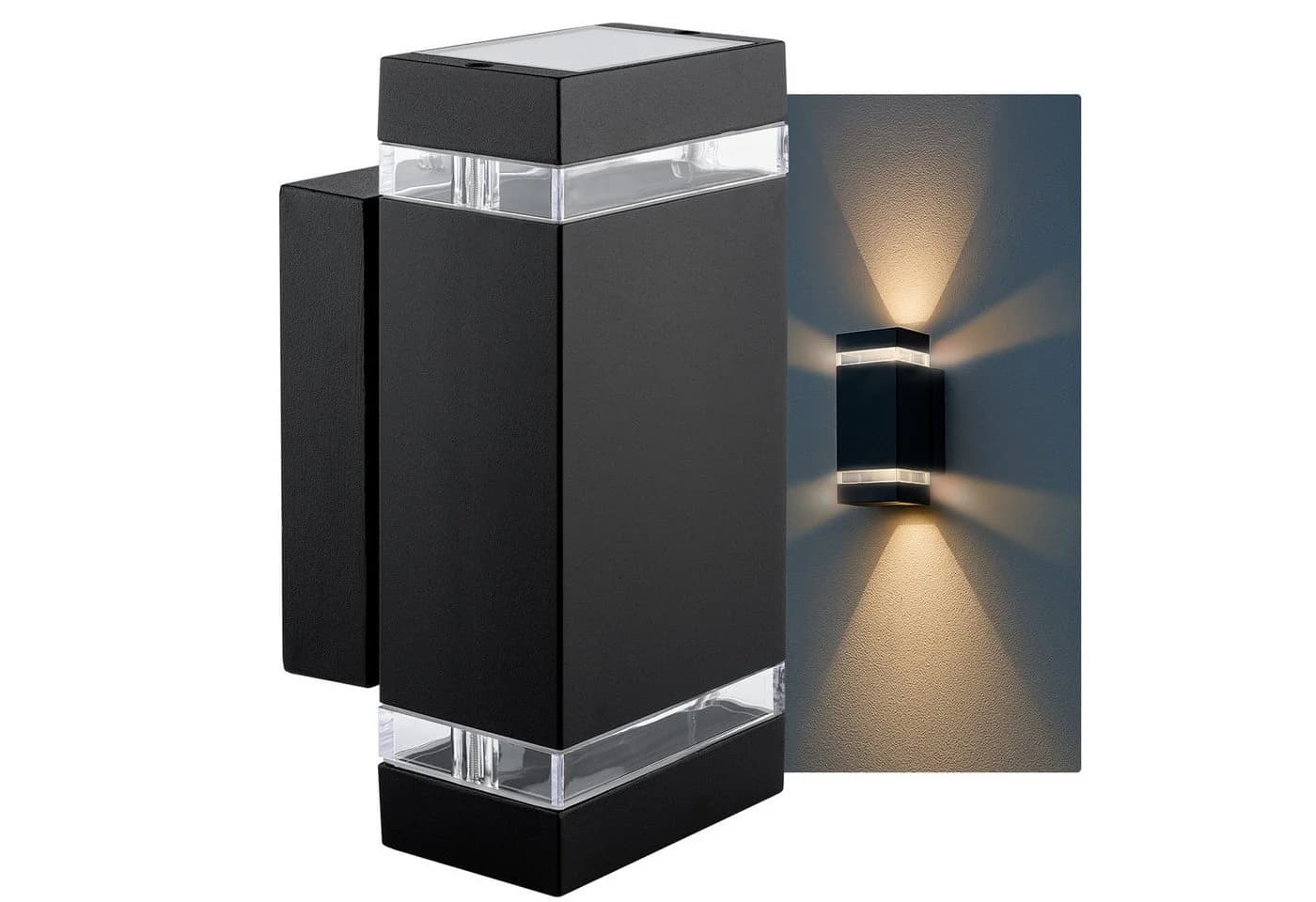 SSC-LUXon LED Außen-Wandleuchte ZORA Schwarz Up & Down Strahler - Bild 2