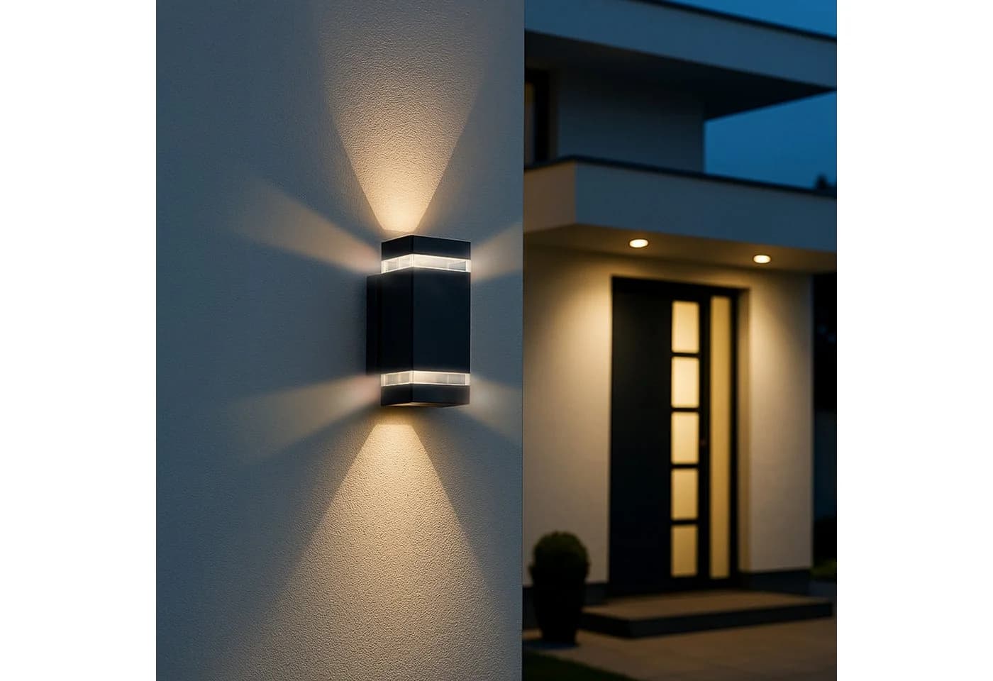 SSC-LUXon LED Außen-Wandleuchte ZORA Schwarz Up & Down Strahler - Bild 4