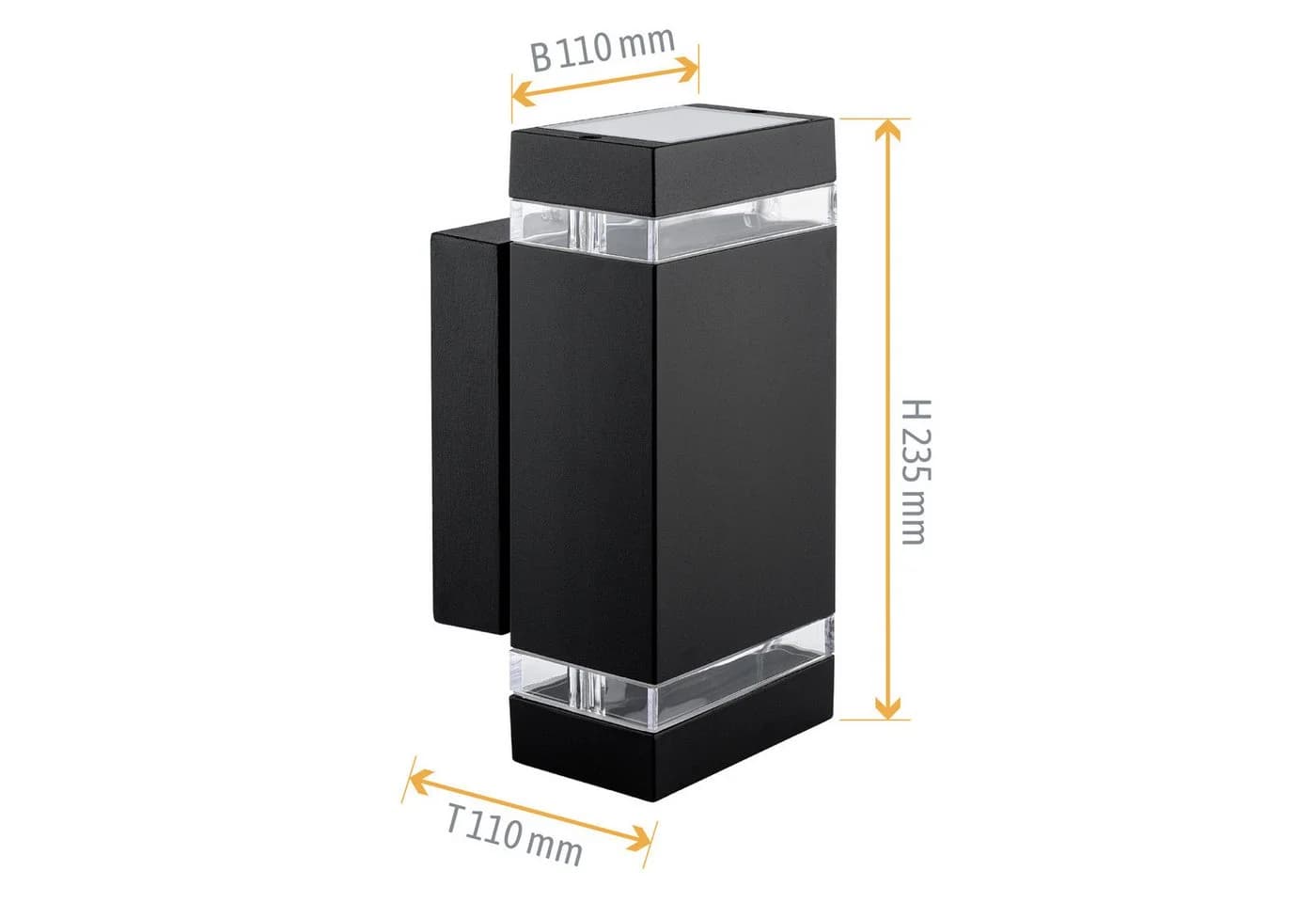 SSC-LUXon LED Außen-Wandleuchte ZORA Schwarz Up & Down Strahler - Bild 5