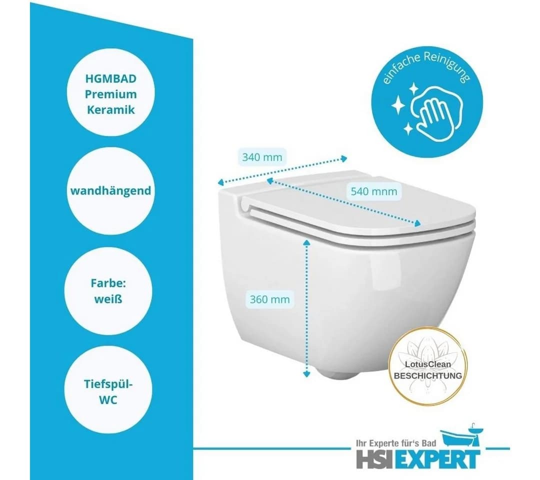 GEBERIT Vorwandelement WC Ference Design WC Delta51 Spar-Set - Bild 5