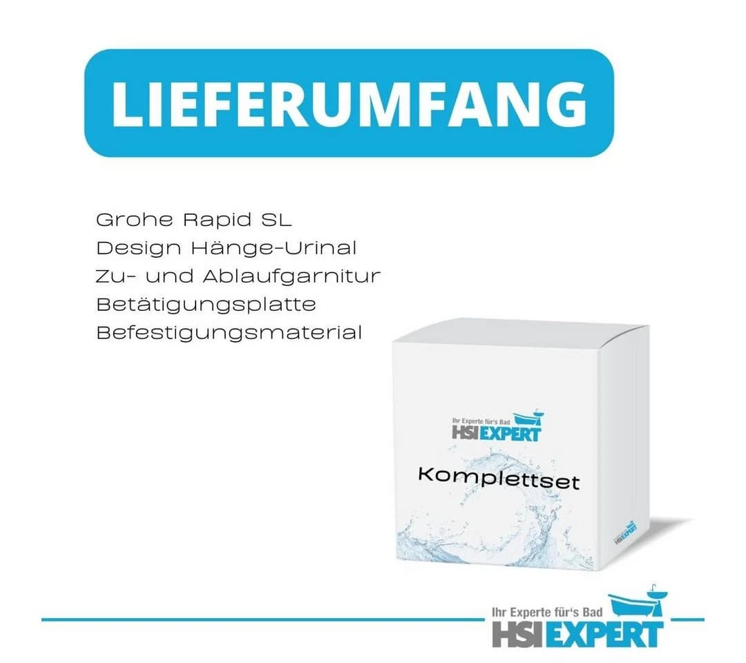 Geberit Urinal Apollo Set mit Drückerplatte Samba & Vorwandelement