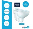Grohe Hänge-WC spülrandlos mit Soft-Close Sitz Alpinweiß Bild 1