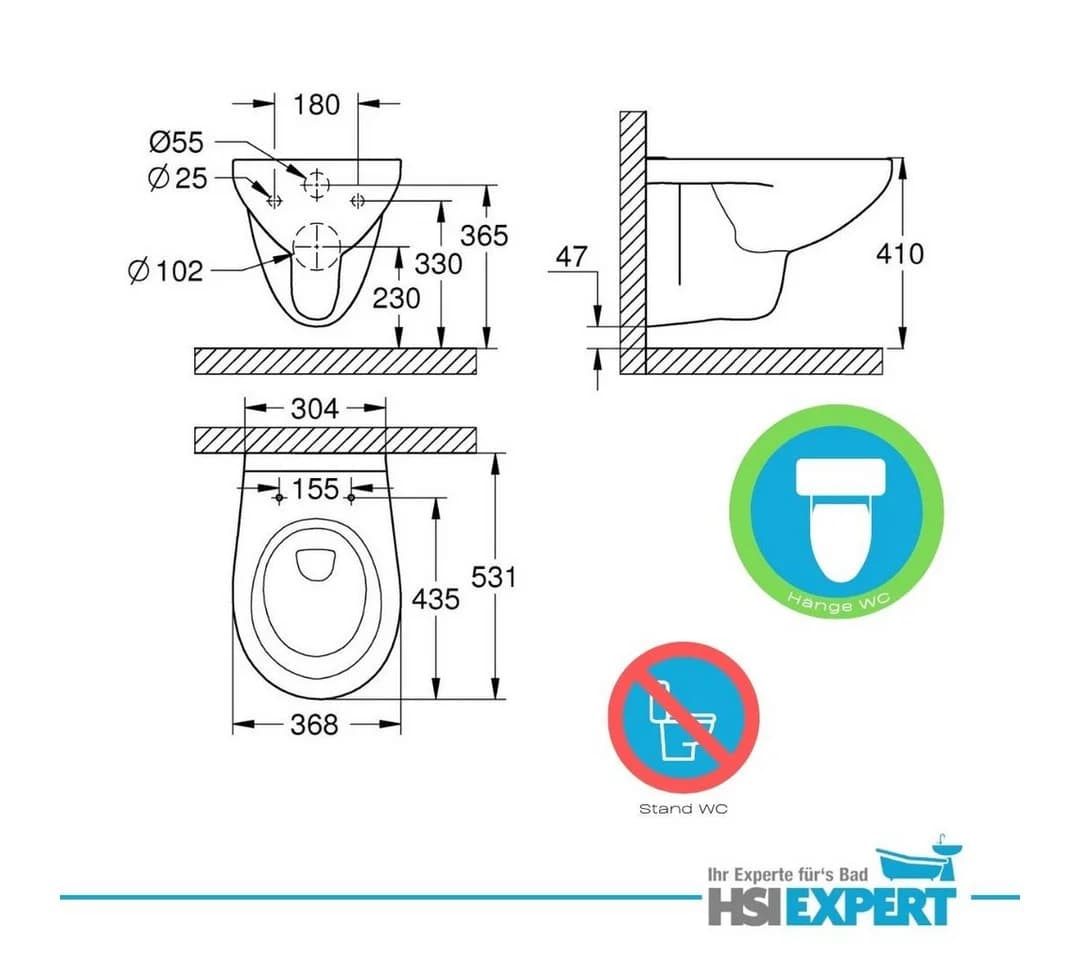 Grohe Hänge-WC spülrandlos mit Soft-Close Sitz Alpinweiß - Bild 3