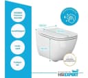 Geberit Vorwandelement WC mit Delta UP-Spülkasten und schwarzer Drückerplatte Bild 5