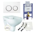 Geberit Vorwandelement UP200 mit Grohe Spülrandlos WC & Drückerplatte Bild 2
