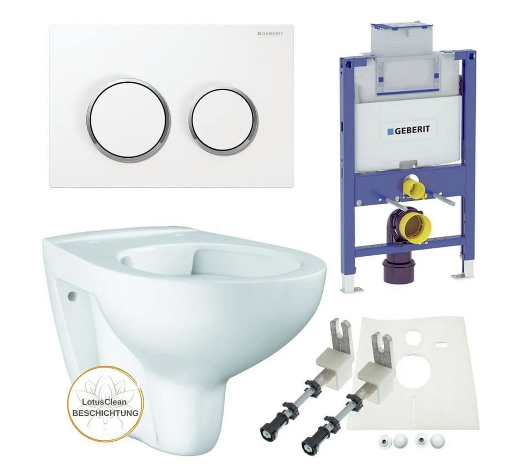 Geberit Vorwandelement UP200 mit Grohe Spülrandlos WC & Drückerplatte - Bild 2