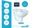 Geberit Vorwandelement UP200 mit Grohe Spülrandlos WC & Drückerplatte Bild 4