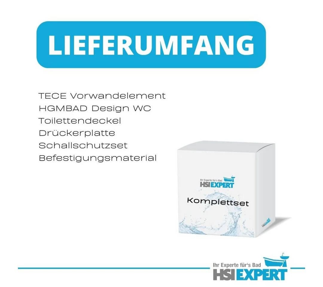 TECE Vorwandelement WC Spar-Set mit Spülkasten, Sitz & Betätigungsplatte