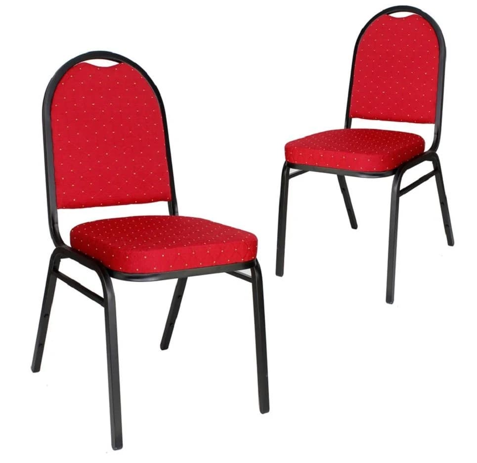pemora Stapelstuhl Bankettstuhl 150 Rot 2er Set Gastronomie-Qualität - Bild 2