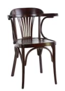 pemora Bugholzstuhl CLASSICO S44 mit Armlehnen Nussbaum Dunkel Bild 2