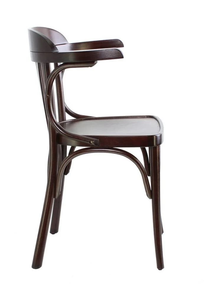 pemora Bugholzstuhl CLASSICO S44 mit Armlehnen Nussbaum Dunkel - Bild 3