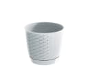 KAGM Blumentopf Übertopf mit Untersetzer in Rattan-Optik Bild 2