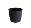 KAGM Blumentopf Übertopf mit Untersetzer Rattan-Optik Anthrazit Bild 2