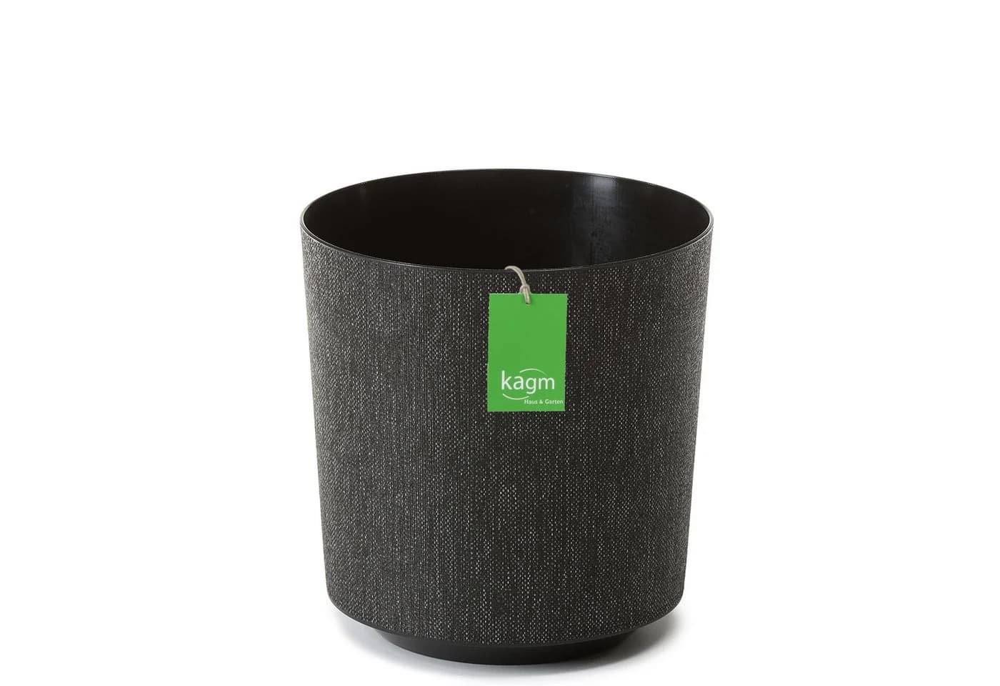 KAGM Übertopf Blumentopf in Textilstruktur Schwarz - Bild 2
