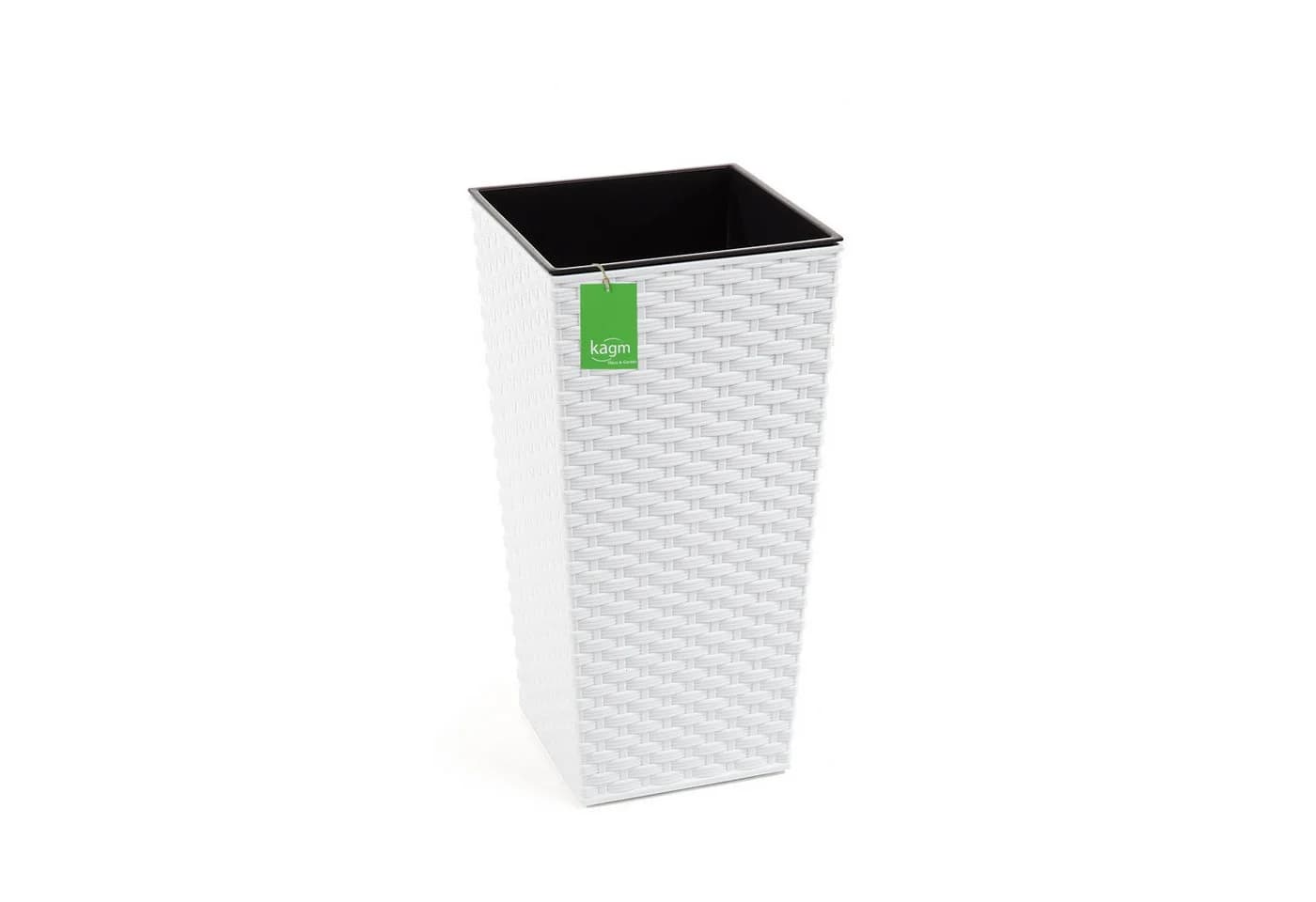 KAGM Blumenkübel XL Rattan-Optik mit Pflanzeneinsatz - Bild 2