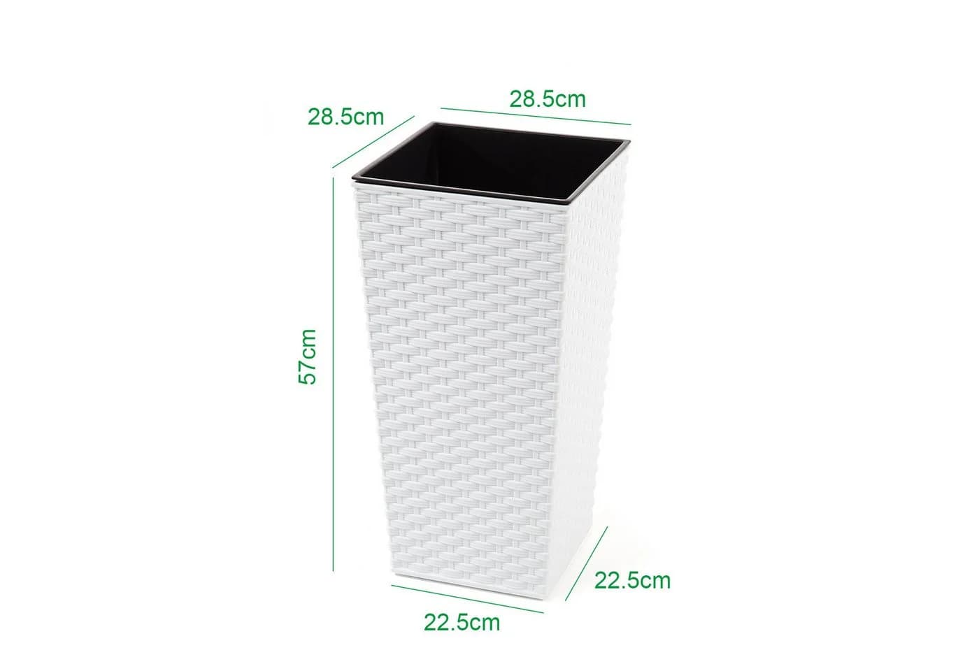KAGM Blumenkübel XL Rattan-Optik mit Pflanzeneinsatz - Bild 3