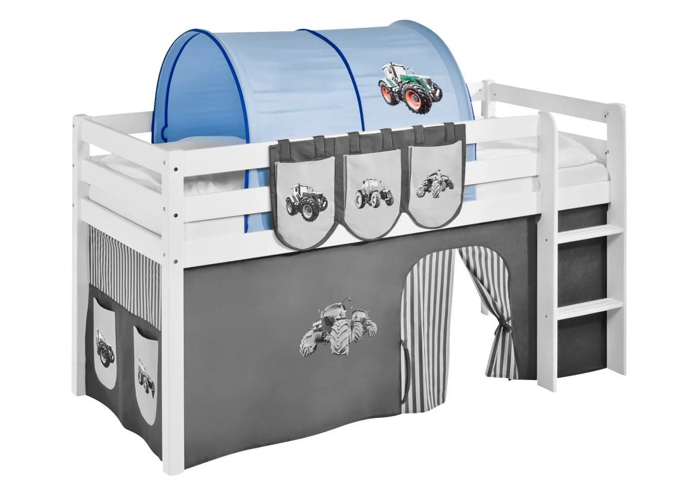 Lilokids Betttunnel Tunnel Trecker Blau für Hochbett, Spielbett und Etagenbett