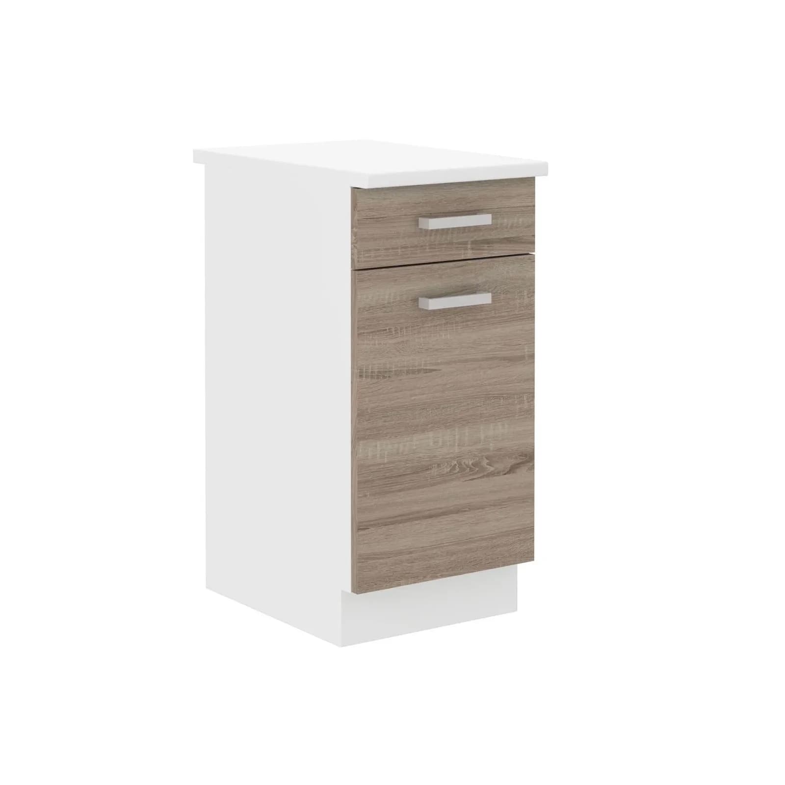 Küchen-Preisbombe Unterschrank 40 cm Eiche Sonoma Trüffel mit Arbeitsplatte